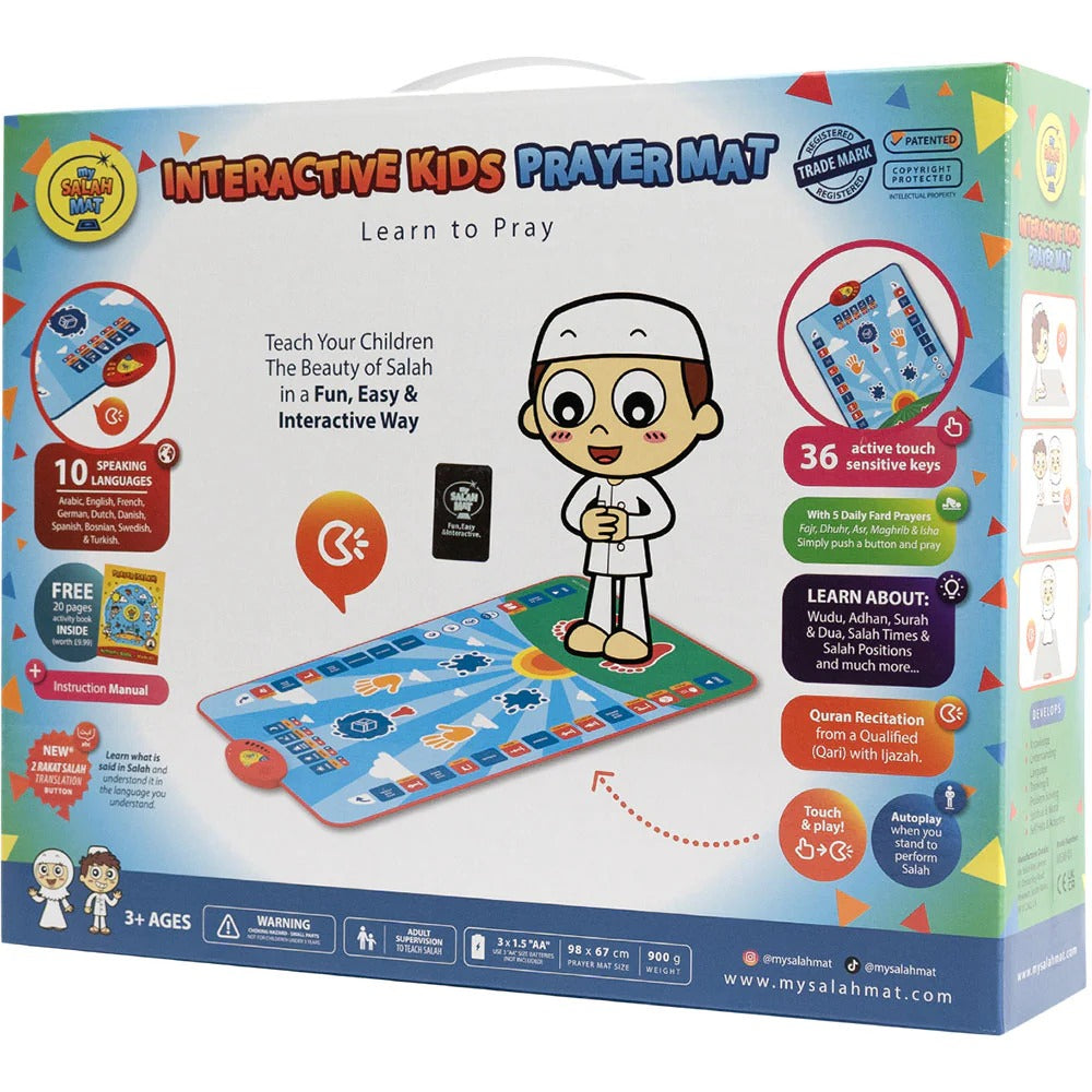 PreviousNext Smart Interactive Kids Prayer Mat | Now with Salah Translation